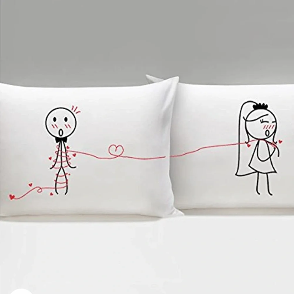 Bold Loft Tie the Knot couples pillow cases